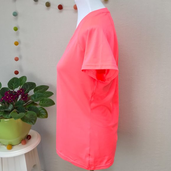 Hi-Vis UA Heatgear Short Sleeve Tech Sport Top - Picture 5 of 14